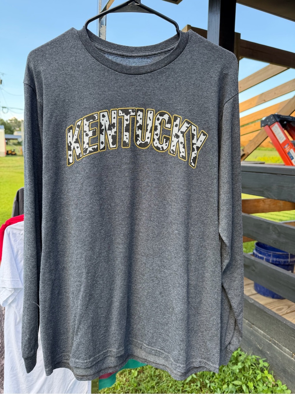 Kentucky Long Sleeve Crewneck Tee - Gray